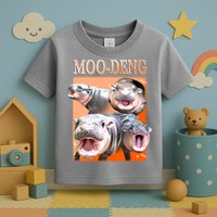 Orange Moo Deng Meme Hippo Toddler T-Shirt