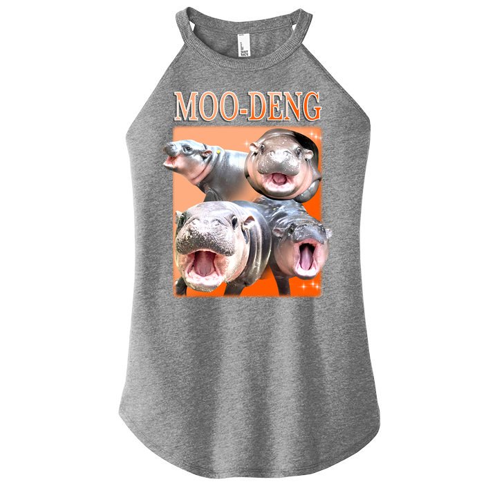 Orange Moo Deng Meme Hippo Women's Perfect Tri Rocker Tank