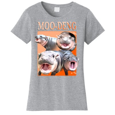 Orange Moo Deng Meme Hippo Women's T-Shirt