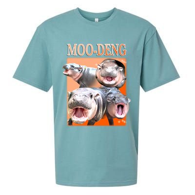 Orange Moo Deng Meme Hippo Sueded Cloud Jersey T-Shirt