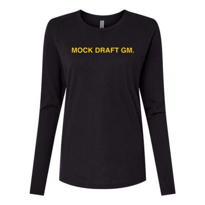 Obviousshirts Mock Draft Gm Womens Cotton Relaxed Long Sleeve T-Shirt