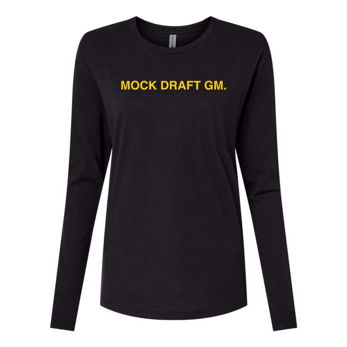 Obviousshirts Mock Draft Gm Womens Cotton Relaxed Long Sleeve T-Shirt