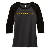 Obviousshirts Mock Draft Gm Women's Tri-Blend 3/4-Sleeve Raglan Shirt