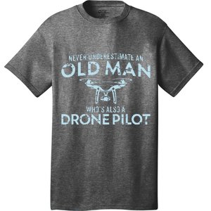 Old Man Drone Pilot Men Quadcopter Operator Gift UAV T-Shirt