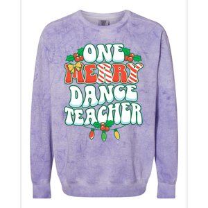 One Merry Dance Teacher Christmas Xmas Dancing Gift Colorblast Crewneck Sweatshirt