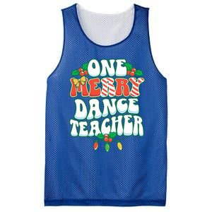 One Merry Dance Teacher Christmas Xmas Dancing Gift Mesh Reversible Basketball Jersey Tank