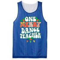 One Merry Dance Teacher Christmas Xmas Dancing Gift Mesh Reversible Basketball Jersey Tank