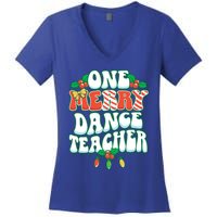 One Merry Dance Teacher Christmas Xmas Dancing Gift Women's V-Neck T-Shirt