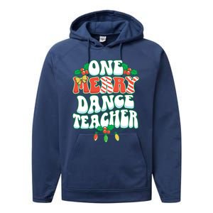 One Merry Dance Teacher Christmas Xmas Dancing Gift Performance Fleece Hoodie