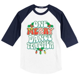 One Merry Dance Teacher Christmas Xmas Dancing Gift Baseball Sleeve Shirt