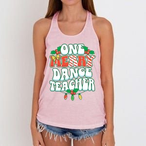 One Merry Dance Teacher Christmas Xmas Dancing Gift Women's Knotted Racerback Tank