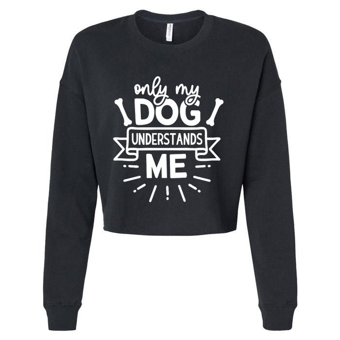 Only My Dog Cropped Pullover Crew