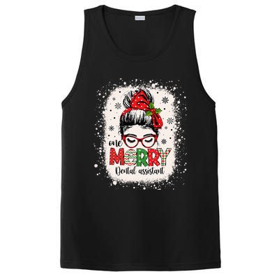 One Merry Dental Assistant Messy Bun Dental Nurse Christmas PosiCharge Competitor Tank