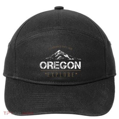Oregon Mountain Explore Oregon 7-Panel Snapback Hat