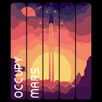Occupy Mars Elon Musk Spacex Space Landscape Astronaut Planets Stars Drawstring Bag
