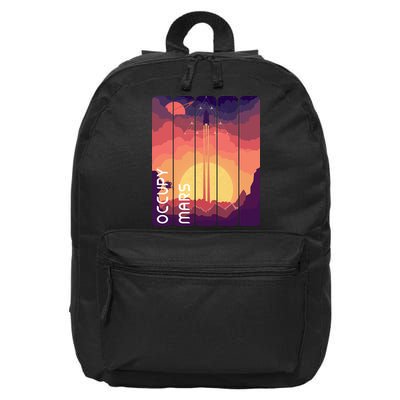 Occupy Mars Elon Musk Spacex Space Landscape Astronaut Planets Stars 16 in Basic Backpack