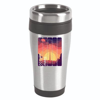 Occupy Mars Elon Musk Spacex Space Landscape Astronaut Planets Stars 16oz Travel Tumbler