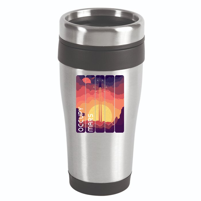 Occupy Mars Elon Musk Spacex Space Landscape Astronaut Planets Stars 16oz Travel Tumbler