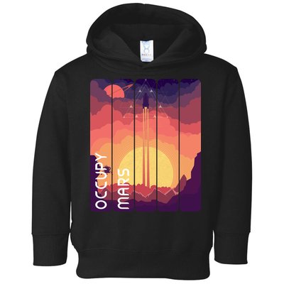 Occupy Mars Elon Musk Spacex Space Landscape Astronaut Planets Stars Toddler Hoodie