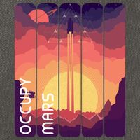 Occupy Mars Elon Musk Spacex Space Landscape Astronaut Planets Stars Cotton Canvas Backpack