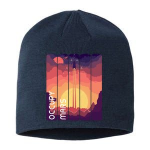 Occupy Mars Elon Musk Spacex Space Landscape Astronaut Planets Stars Sustainable Beanie