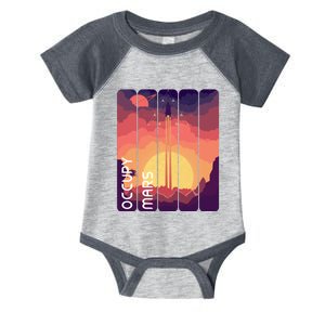 Occupy Mars Elon Musk Spacex Space Landscape Astronaut Planets Stars Infant Baby Jersey Bodysuit