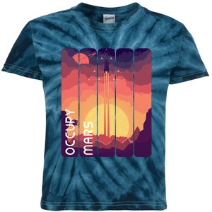 Occupy Mars Elon Musk Spacex Space Landscape Astronaut Planets Stars Kids Tie-Dye T-Shirt