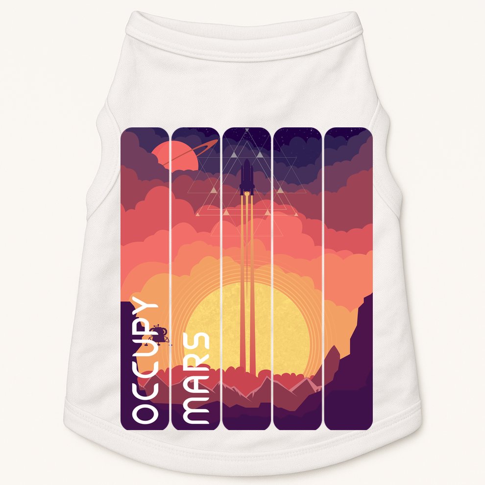 Occupy Mars Elon Musk Spacex Space Landscape Astronaut Planets Stars Doggie Tank