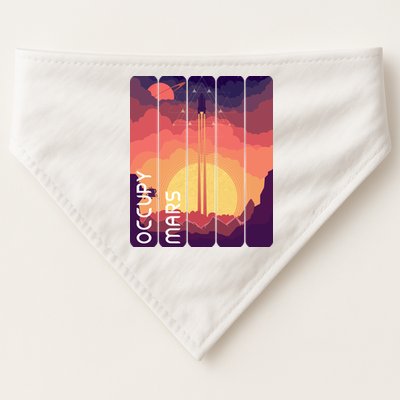 Occupy Mars Elon Musk Spacex Space Landscape Astronaut Planets Stars USA-Made Doggie Bandana