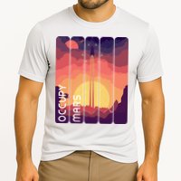 Occupy Mars Elon Musk Spacex Space Landscape Astronaut Planets Stars Cooling Performance Crew T-Shirt