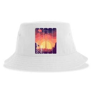 Occupy Mars Elon Musk Spacex Space Landscape Astronaut Planets Stars Sustainable Bucket Hat