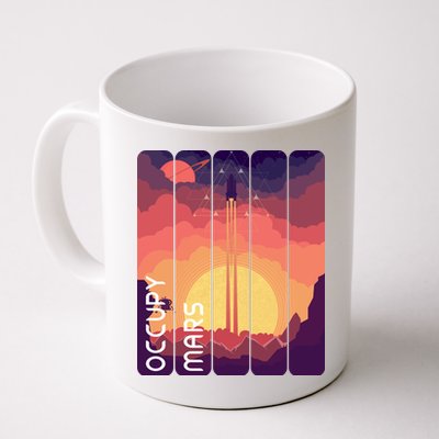Occupy Mars Elon Musk Spacex Space Landscape Astronaut Planets Stars Mug