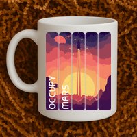 Occupy Mars Elon Musk Spacex Space Landscape Astronaut Planets Stars Mug