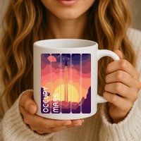 Occupy Mars Elon Musk Spacex Space Landscape Astronaut Planets Stars Mug