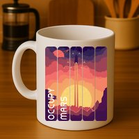 Occupy Mars Elon Musk Spacex Space Landscape Astronaut Planets Stars Mug