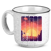 Occupy Mars Elon Musk Spacex Space Landscape Astronaut Planets Stars 15oz Campfire Ceramic Mug