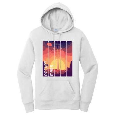 Occupy Mars Elon Musk Spacex Space Landscape Astronaut Planets Stars Women's Pullover Hoodie