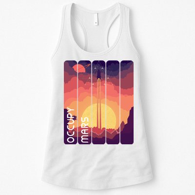Occupy Mars Elon Musk Spacex Space Landscape Astronaut Planets Stars Womens Tank Top