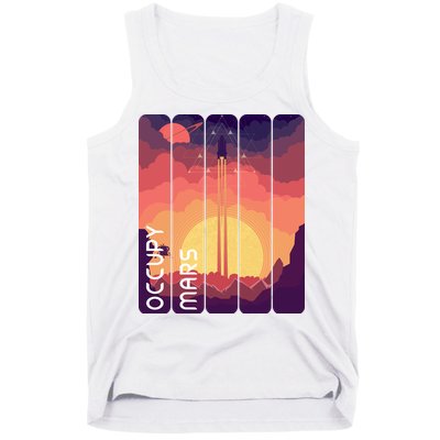 Occupy Mars Elon Musk Spacex Space Landscape Astronaut Planets Stars Tank Top