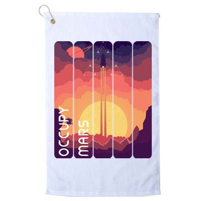 Occupy Mars Elon Musk Spacex Space Landscape Astronaut Planets Stars Golf Towel