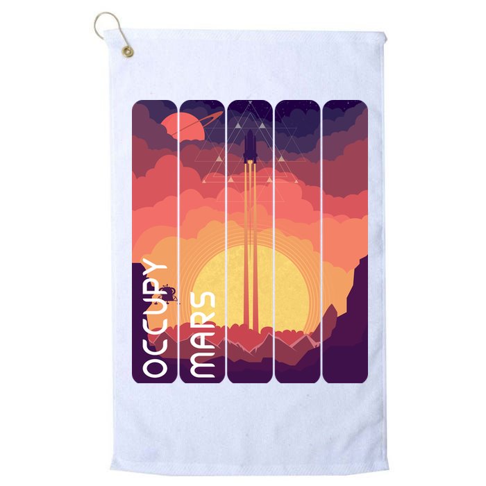 Occupy Mars Elon Musk Spacex Space Landscape Astronaut Planets Stars Golf Towel