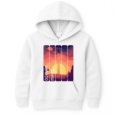 Occupy Mars Elon Musk Spacex Space Landscape Astronaut Planets Stars Kids Hoodie