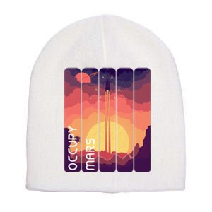 Occupy Mars Elon Musk Spacex Space Landscape Astronaut Planets Stars Short Acrylic Beanie