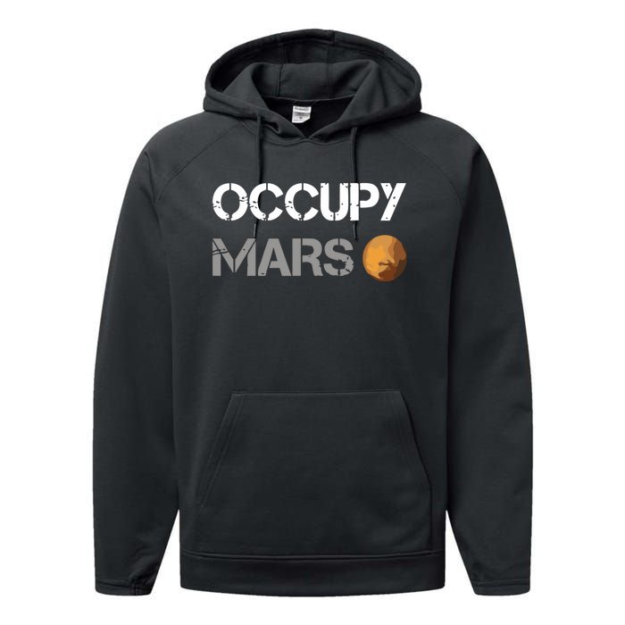 Occupy Mars Elon Musk Spacex Project Performance Fleece Hoodie