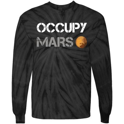 Occupy Mars Elon Musk Spacex Project Tie-Dye Long Sleeve Shirt