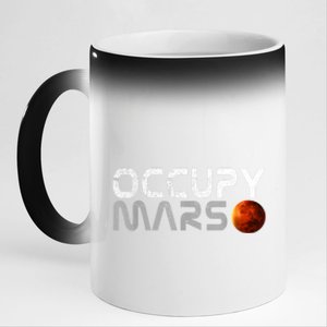 Occupy Mars Elon Musk SpaceX Project Gift Ideas Occupy Mars Trending 11oz Black Color Changing Mug