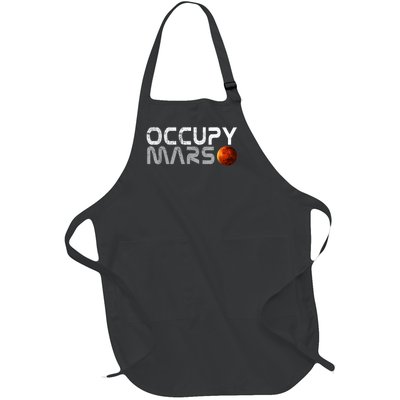 Occupy Mars Elon Musk SpaceX Project Gift Ideas Occupy Mars Trending Full-Length Apron With Pockets