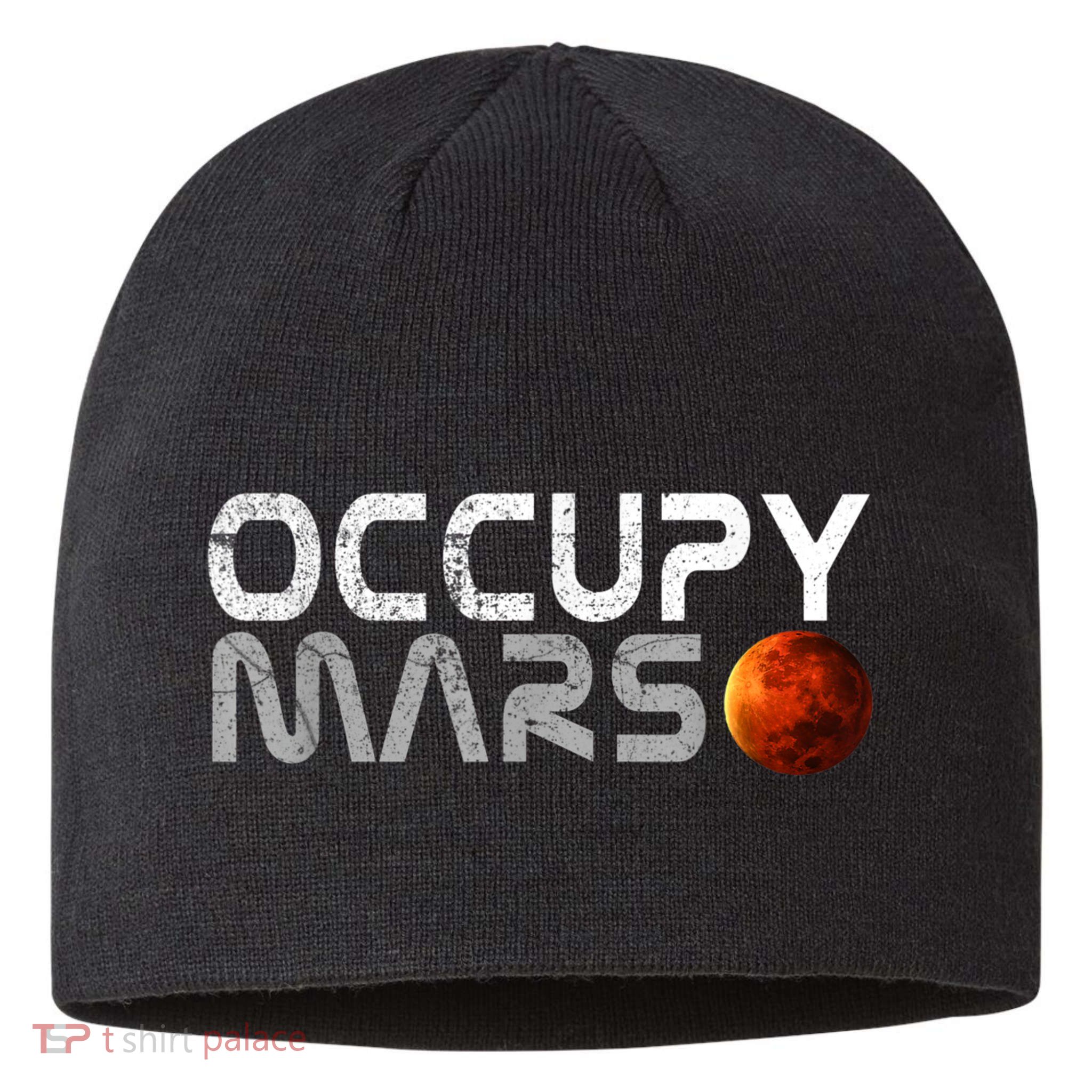 Occupy Mars Elon Musk SpaceX Project Gift Ideas Occupy Mars Trending Sustainable Beanie