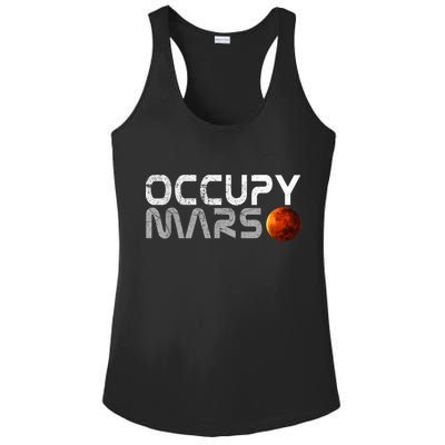 Occupy Mars Elon Musk SpaceX Project Gift Ideas Occupy Mars Trending Ladies PosiCharge Competitor Racerback Tank