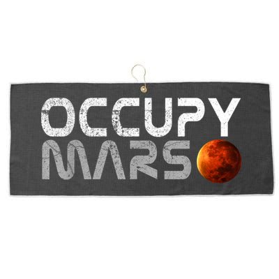 Occupy Mars Elon Musk SpaceX Project Gift Ideas Occupy Mars Trending Large Microfiber Waffle Golf Towel